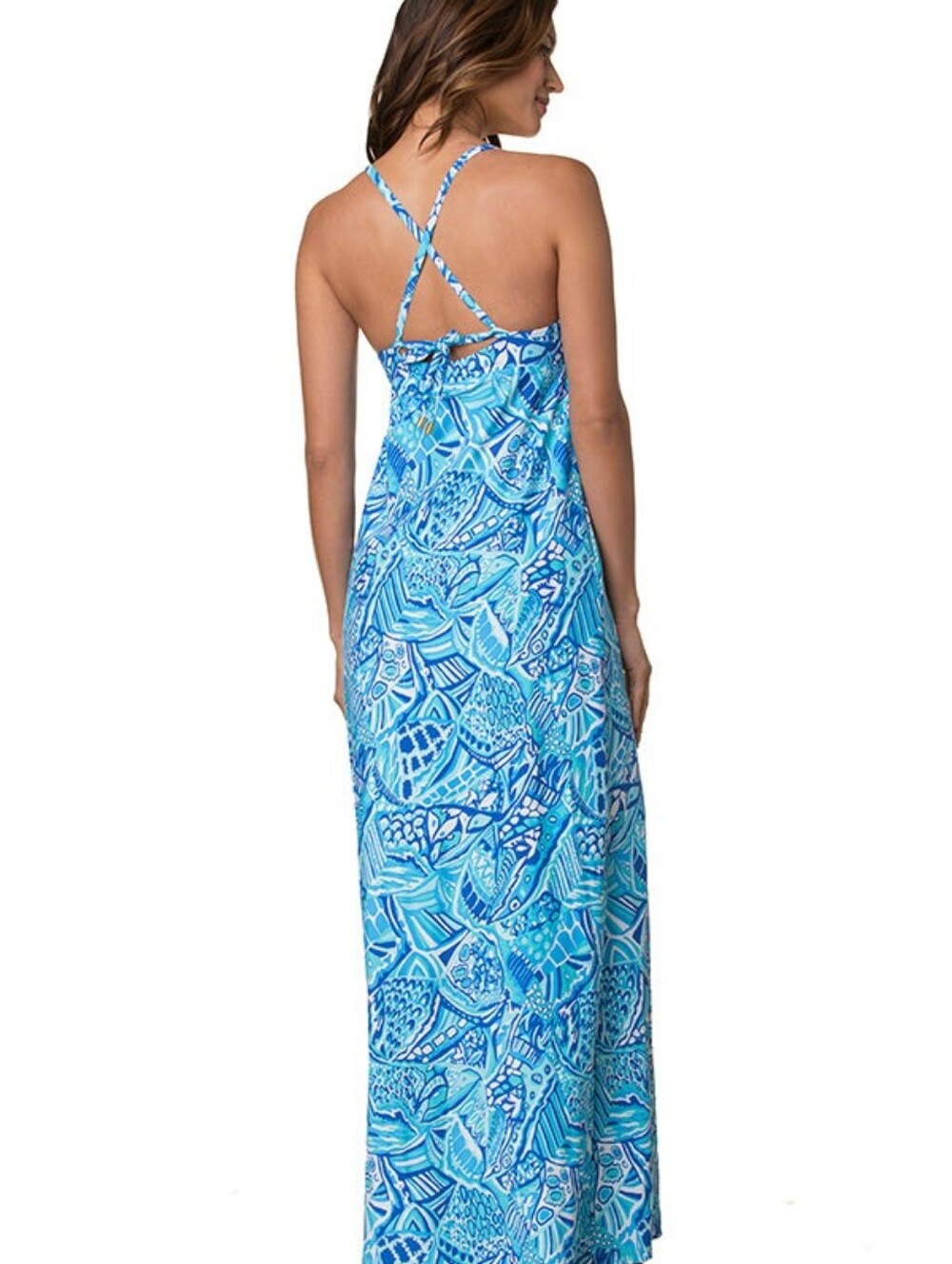 Helen Jon Gypsy Maxi Dress - Blue Grotto Pattern In Size Small - RARE - Picture 4 of 6